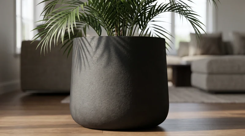 Pflanztopf Kiesel schwarz | 44X37
