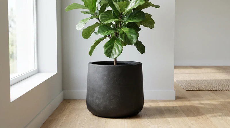 Pflanztopf Kiesel schwarz | 44X37