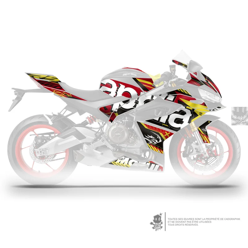 APRILIA KIT DÉCO - RS 660 - WIPEOUT 2 RED - ONLY 50