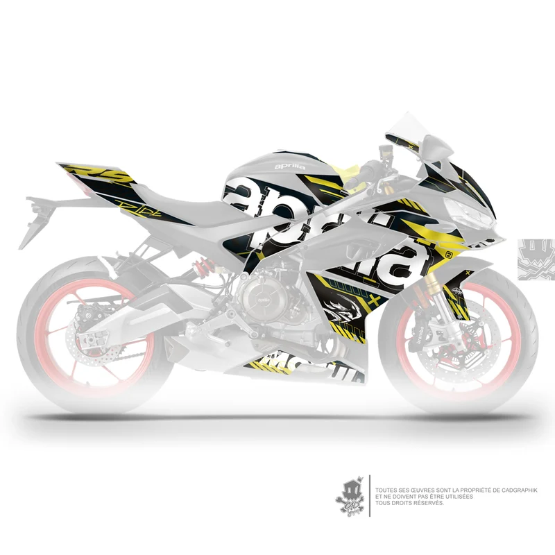 APRILIA KIT DÉCO - RS 660 - WIPEOUT 2 BLACK- ONLY 50