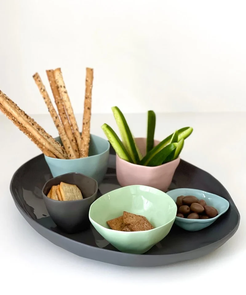 Porzellan Dip-Set 6-teilig