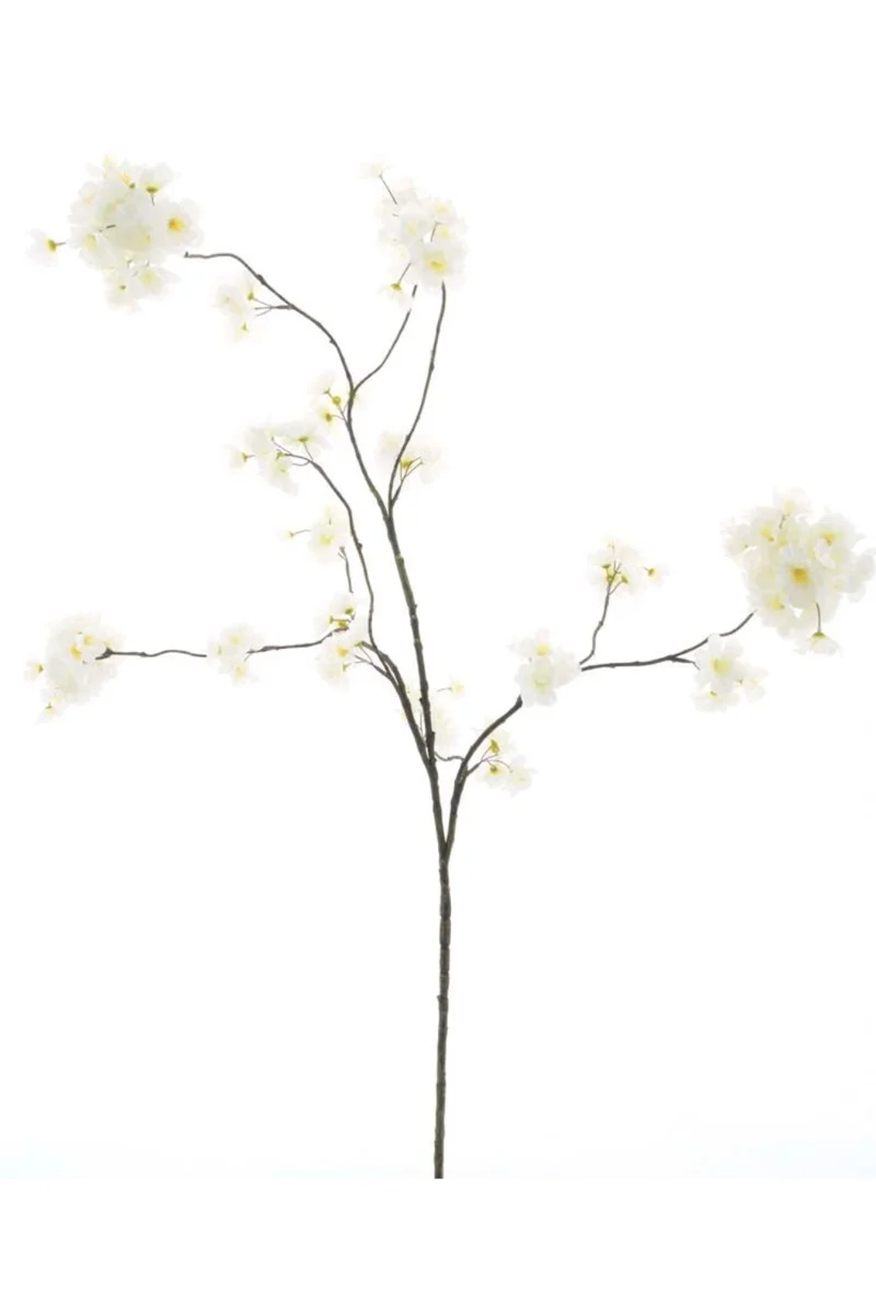 Prunus Malaga Künstlicher Zweig Weiß 126cm
