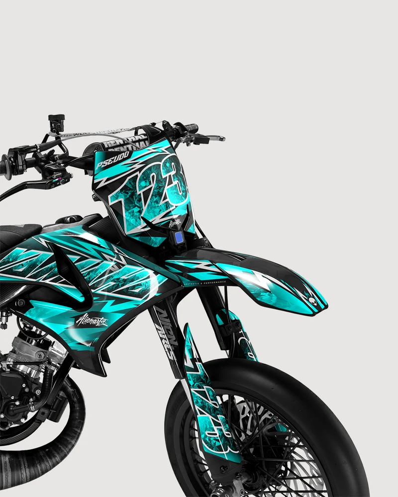RAMPAGE - Kit deco YAMAHA DT 50cc - Turquoise