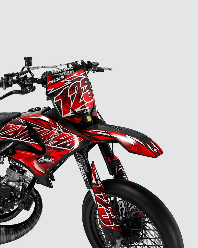 RAMPAGE - Kit deco YAMAHA DT 50cc - Rouge