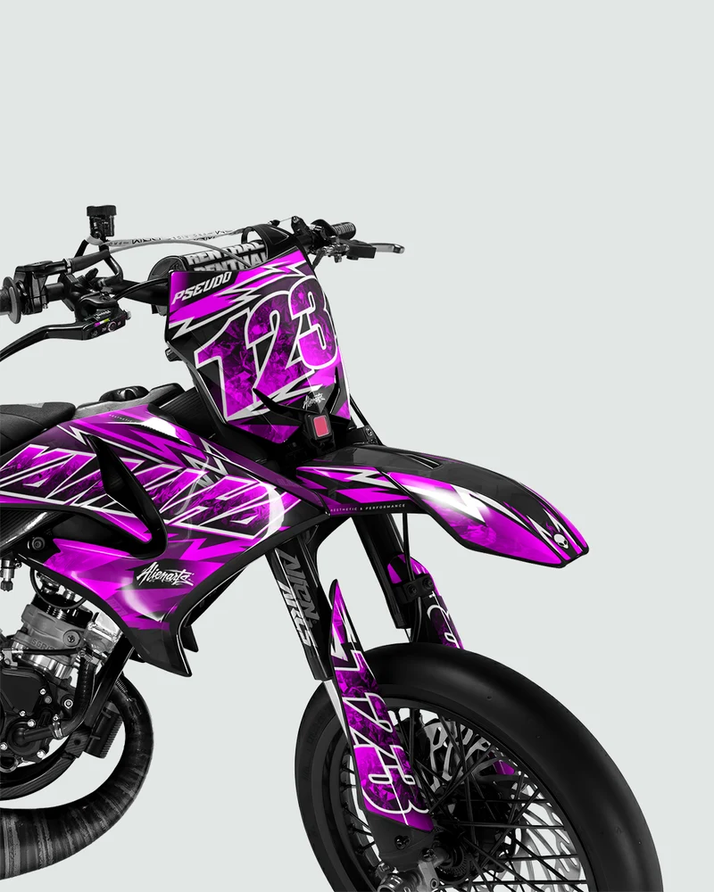 RAMPAGE - Kit deco YAMAHA DT 50cc - Rose