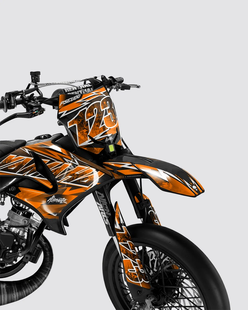 RAMPAGE - Kit deco YAMAHA DT 50cc - Orange