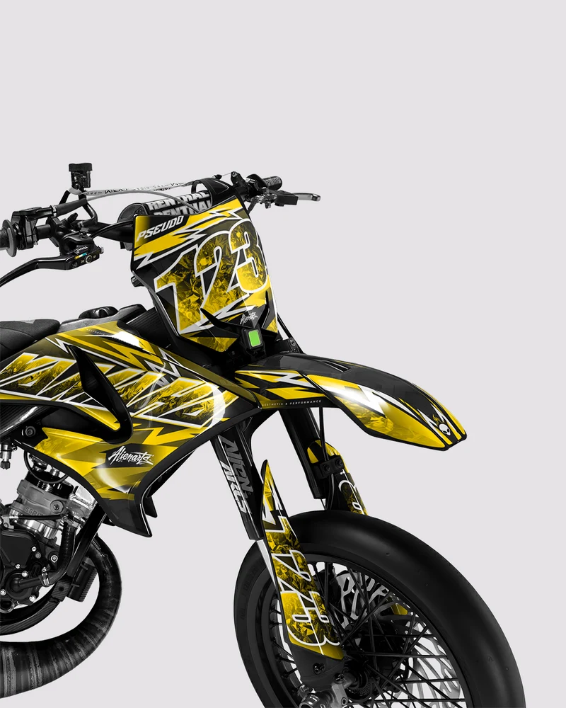 RAMPAGE - Kit deco YAMAHA DT 50cc - Jaune