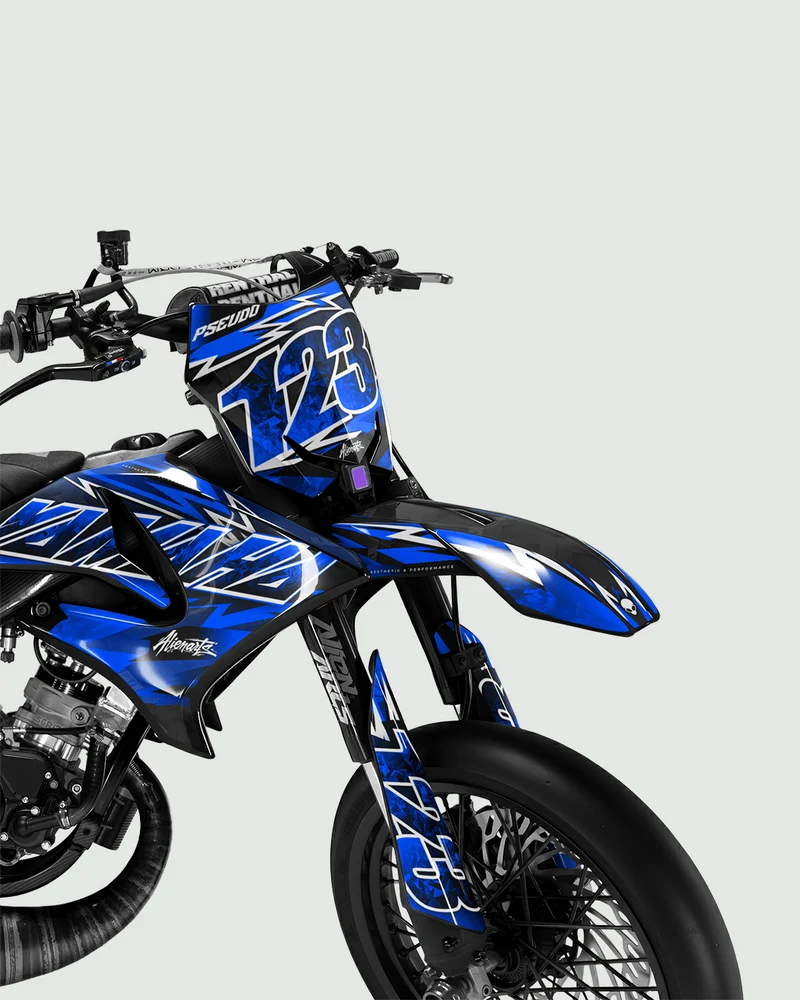 RAMPAGE - Kit deco YAMAHA DT 50cc - Bleu