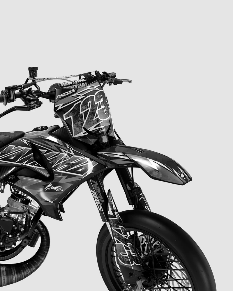 RAMPAGE - Kit deco YAMAHA DT 50cc - Blanc