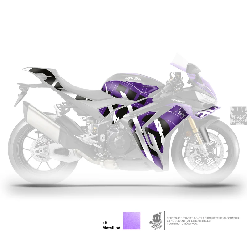 APRILIA KIT DÉCO - RSV4 - PURPLE PRINCE - ONLY 50