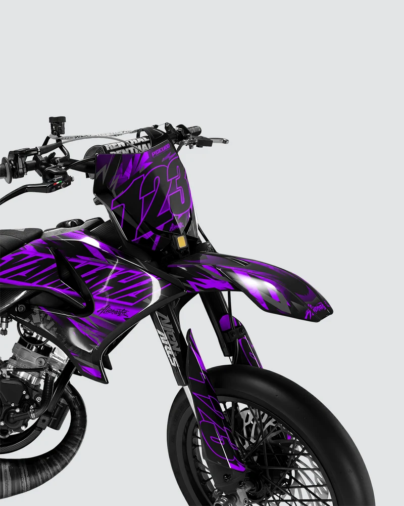 NEMESIS - Kit deco YAMAHA DT 50cc - Violet
