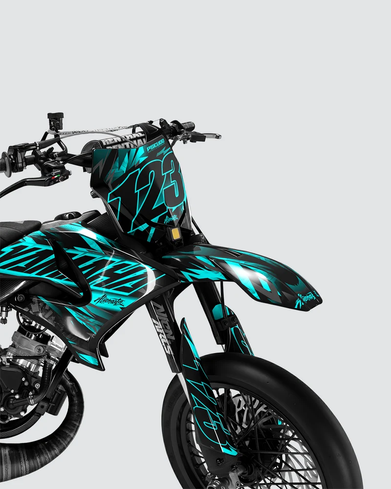 NEMESIS - Kit deco YAMAHA DT 50cc - Turquoise