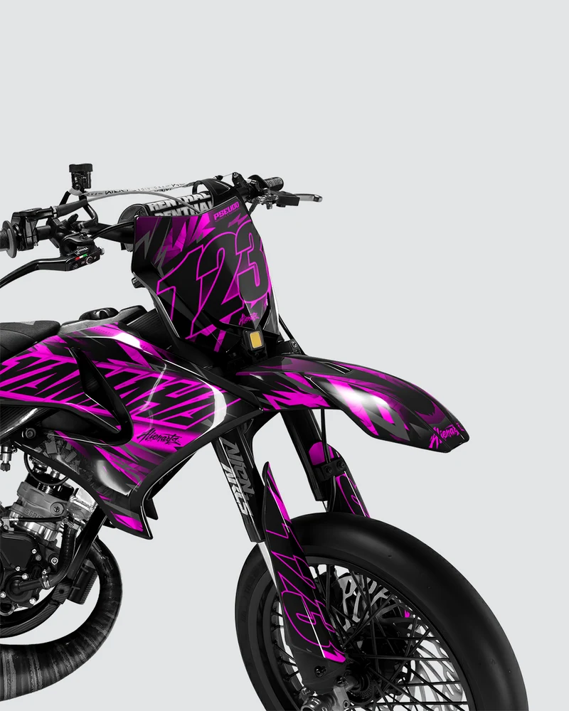NEMESIS - Kit deco YAMAHA DT 50cc - Rose