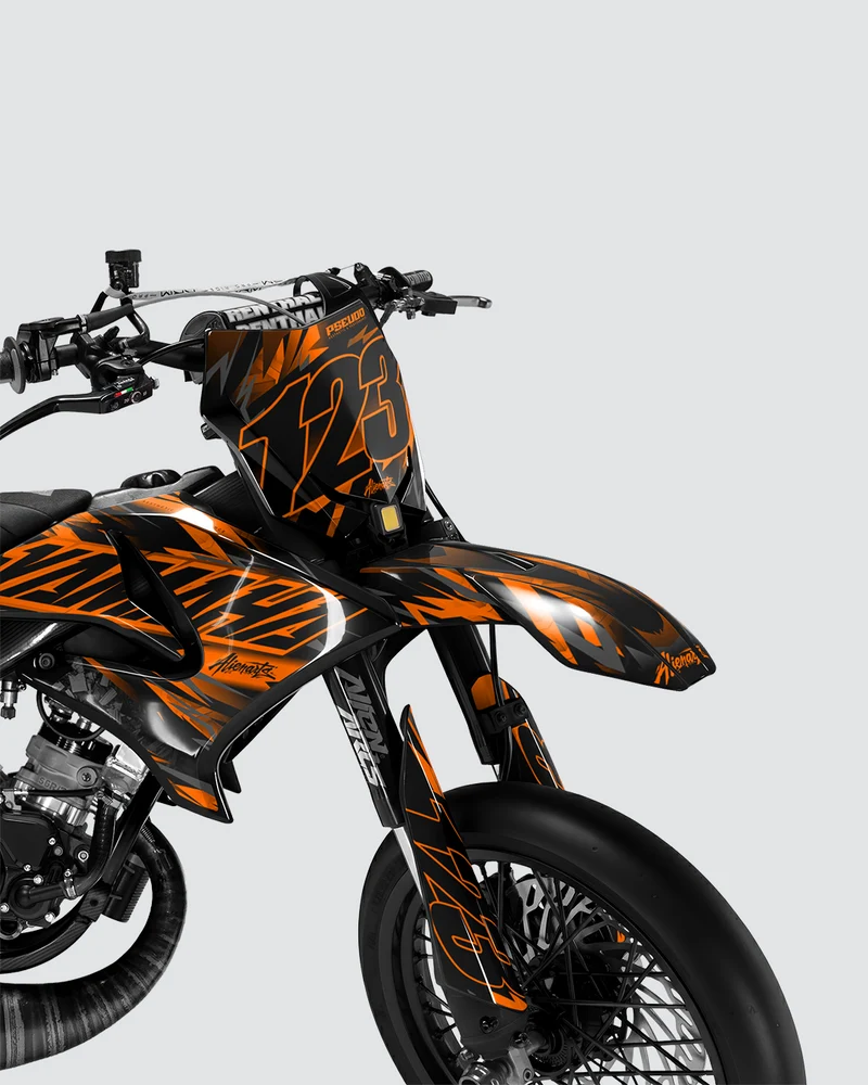 NEMESIS - Kit deco YAMAHA DT 50cc - Orange