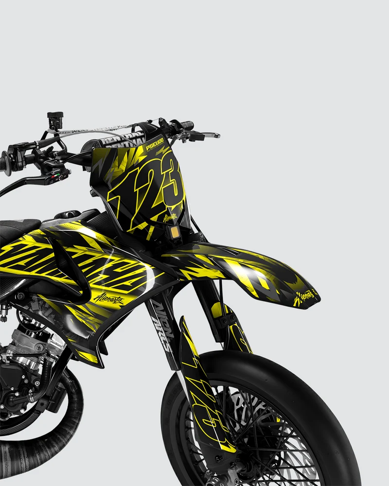 NEMESIS - Kit deco YAMAHA DT 50cc - Jaune