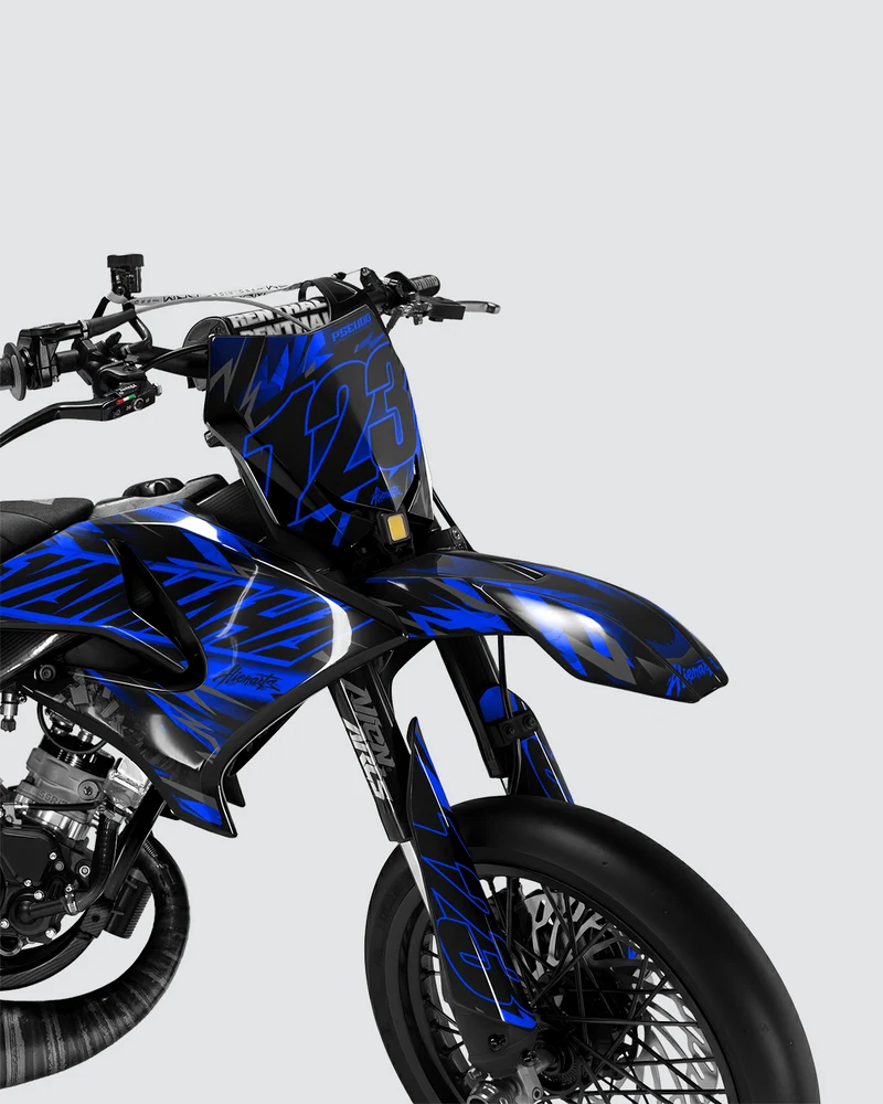 NEMESIS - Kit deco YAMAHA DT 50cc - Bleu