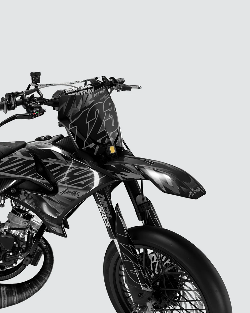 NEMESIS - Kit deco YAMAHA DT 50cc - Blanc