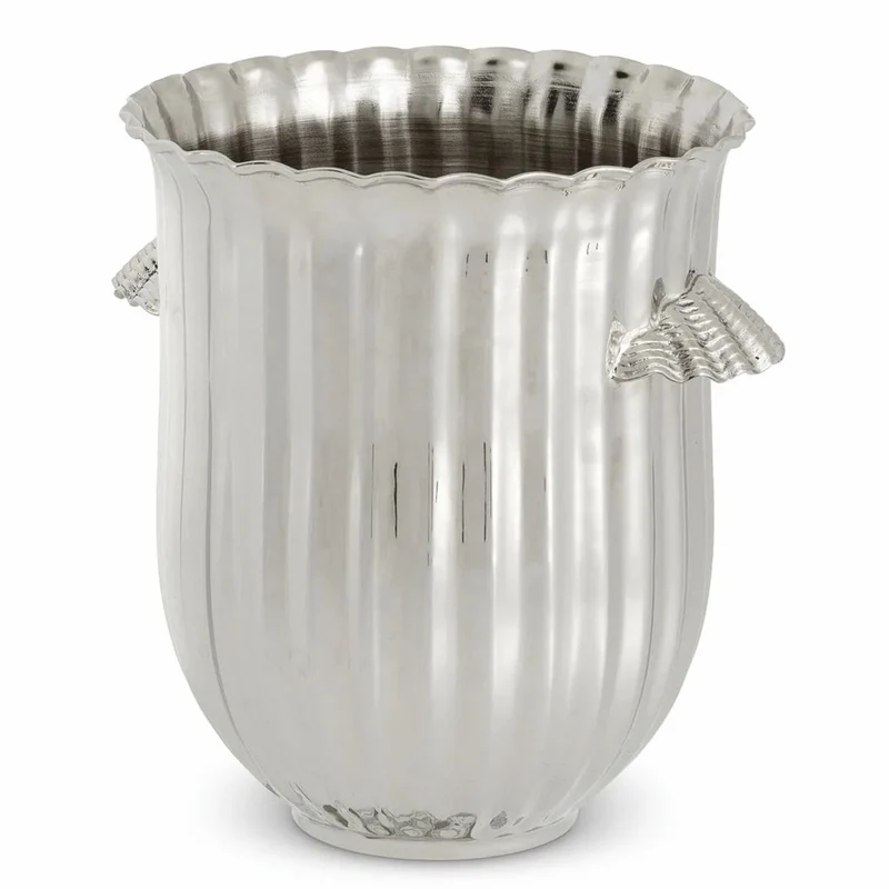 Casa Padrino Luxus Weinkühler Silber H. 23,5 cm - Champagnerkühler - Sektkühler - Hotel & Restaurant Accessoires