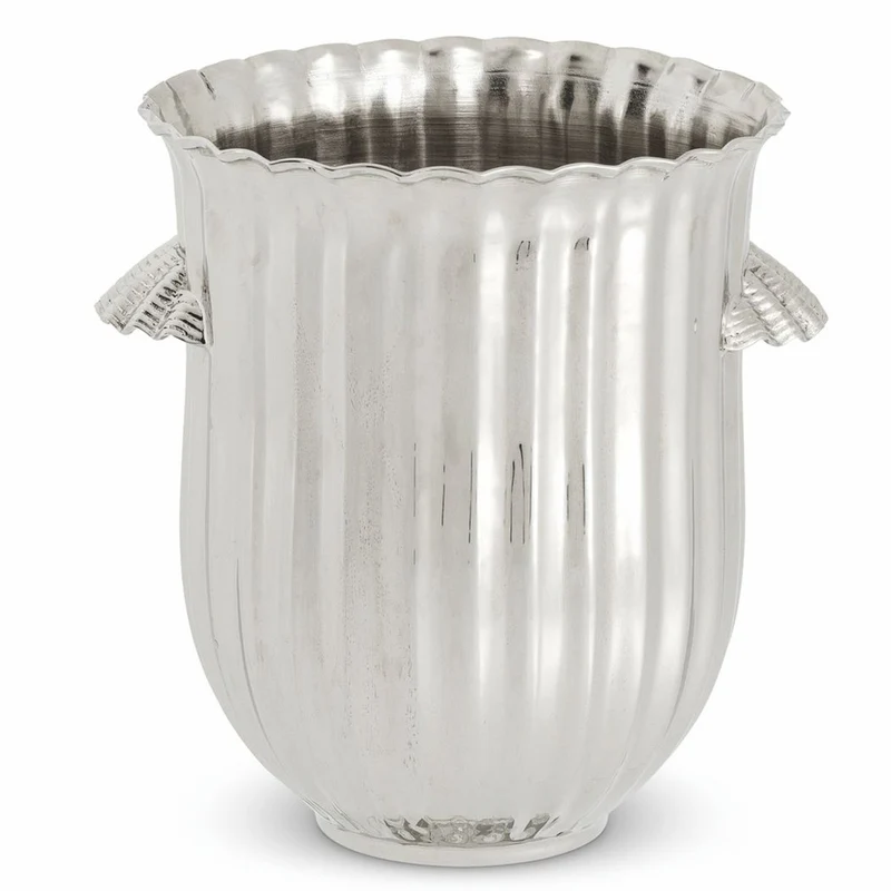 Casa Padrino Luxus Weinkühler Silber H. 23,5 cm - Champagnerkühler - Sektkühler - Hotel & Restaurant Accessoires