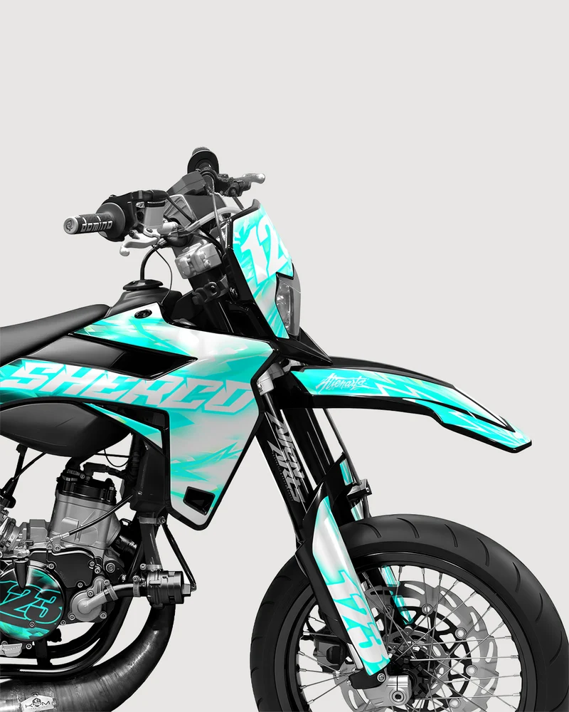 RUSH - Kit deco SHERCO 50cc - Turquoise
