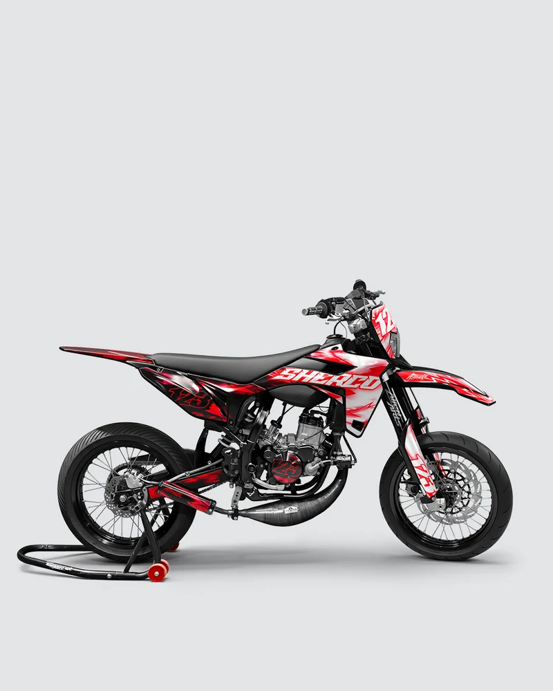 RUSH - Kit deco SHERCO 50cc - Rouge