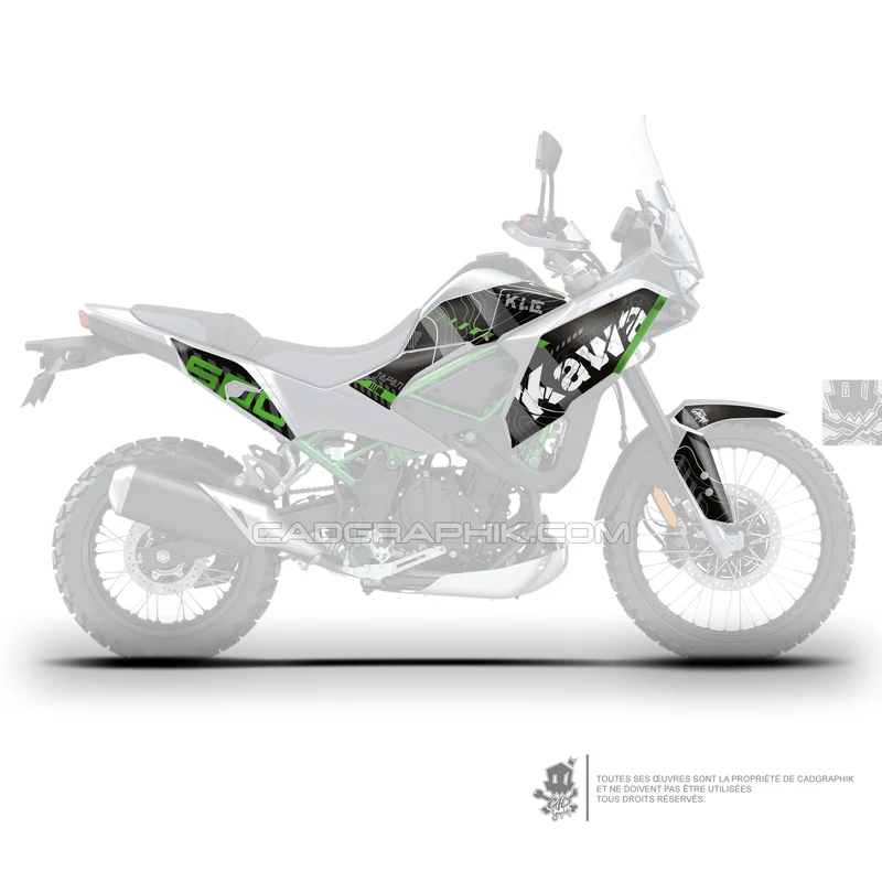 KIT DÉCO KAWASAKI KLE 500 KAWA GREEN