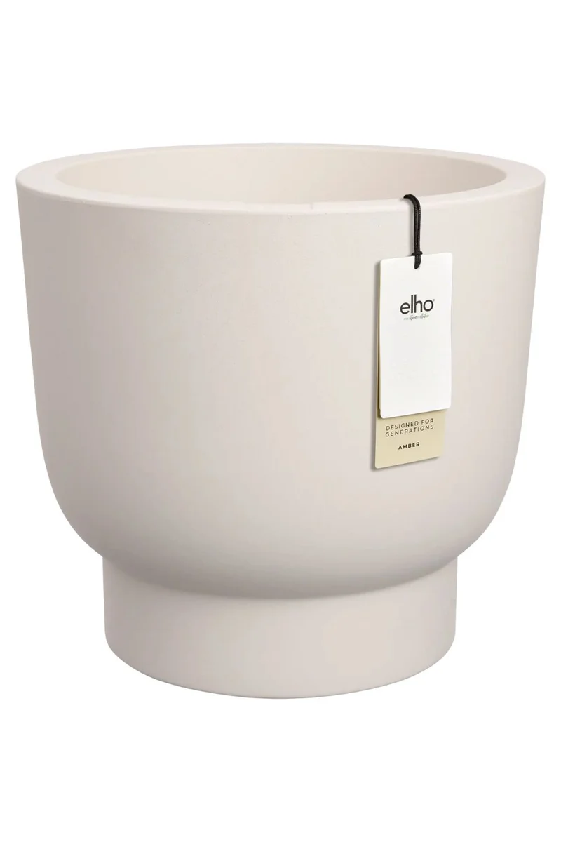 Blumentopf Elho Amber Grail 30 cm Leinen Weiß