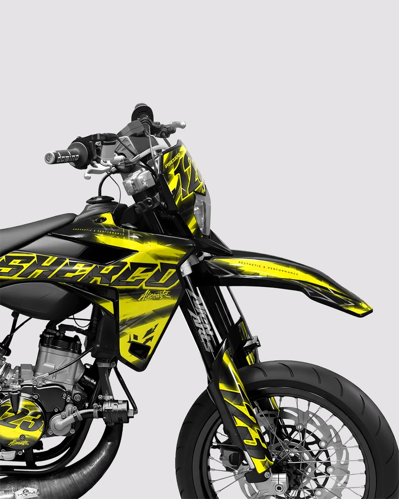 RAZOR - Kit deco SHERCO 50cc - Jaune
