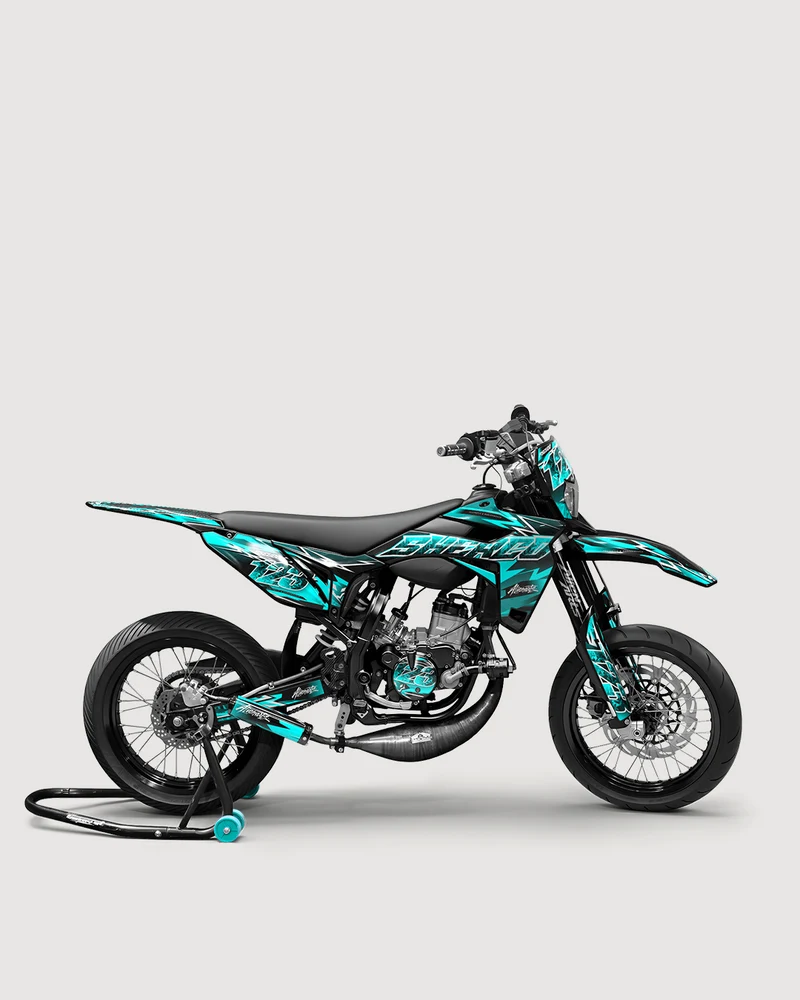 RAMPAGE - Kit deco SHERCO 50cc - Turquoise