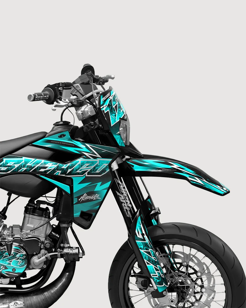 RAMPAGE - Kit deco SHERCO 50cc - Turquoise