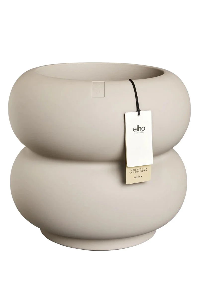 Blumentopf Elho Amber Roll Low 40 cm Balanced Beige