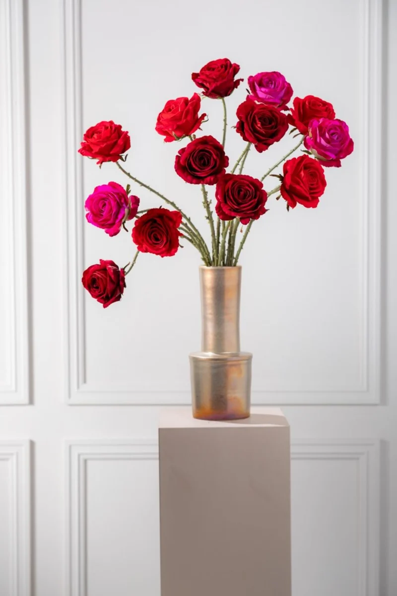 Rose Kunstblume 64 cm Rot