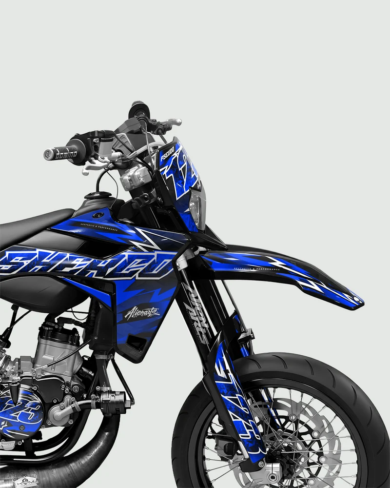 RAMPAGE - Kit deco SHERCO 50cc - Bleu