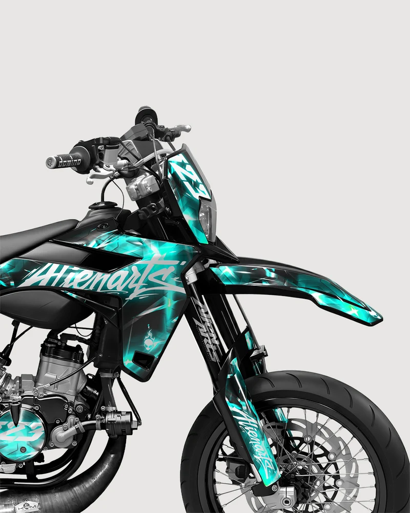 PLASMA - Kit deco SHERCO 50cc - Turquoise