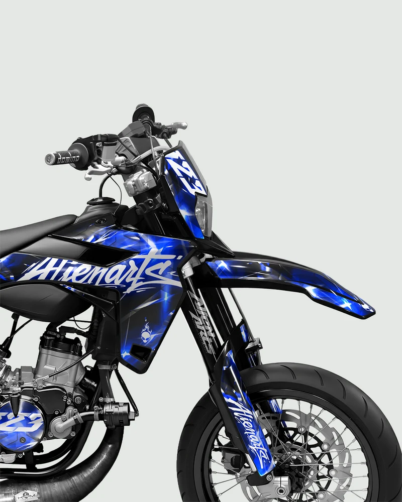 PLASMA - Kit deco SHERCO 50cc - Bleu