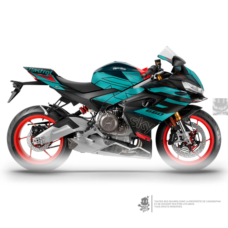 APRILIA KIT DÉCO - RS 660 - SKY TYFFANY - ONLY 50
