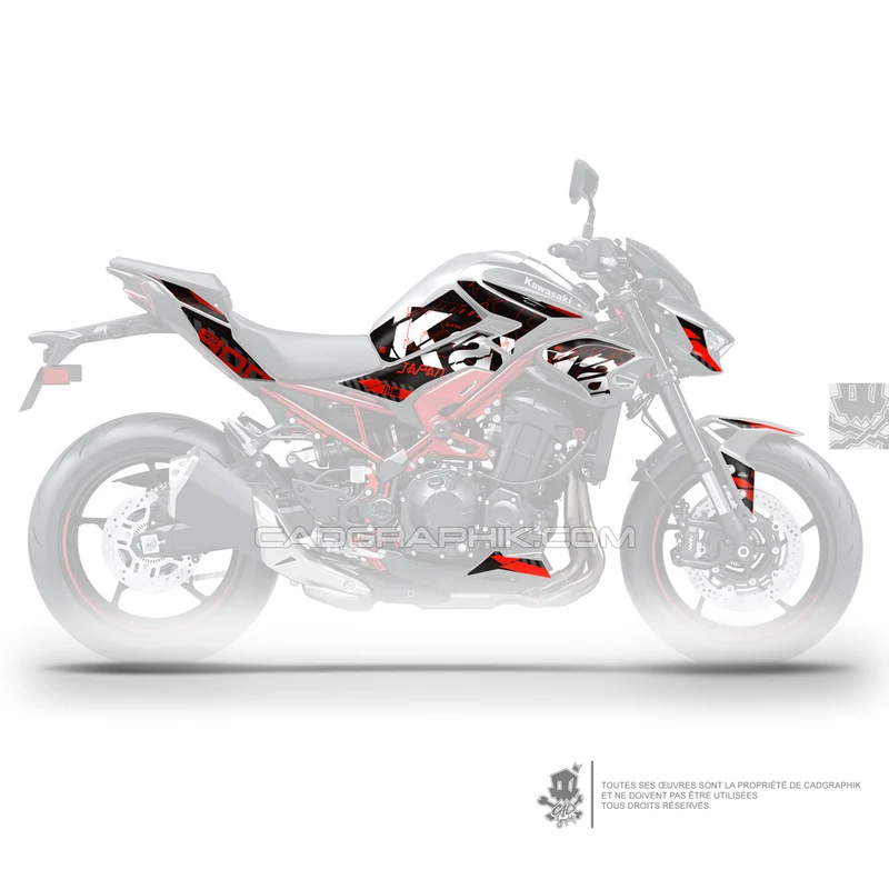 KIT DÉCO KAWASAKI Z900 GRUNGE - R