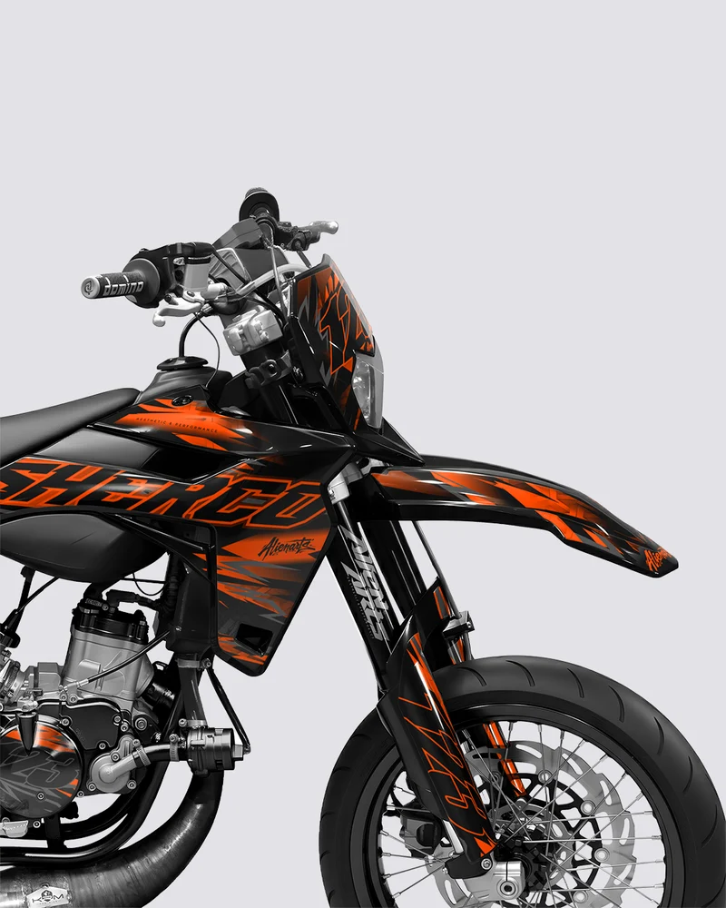 NEMESIS - Kit deco SHERCO 50cc - Orange