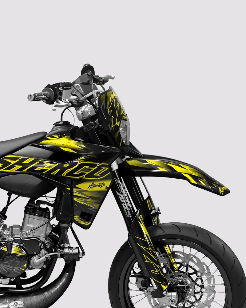 NEMESIS - Kit deco SHERCO 50cc - Jaune