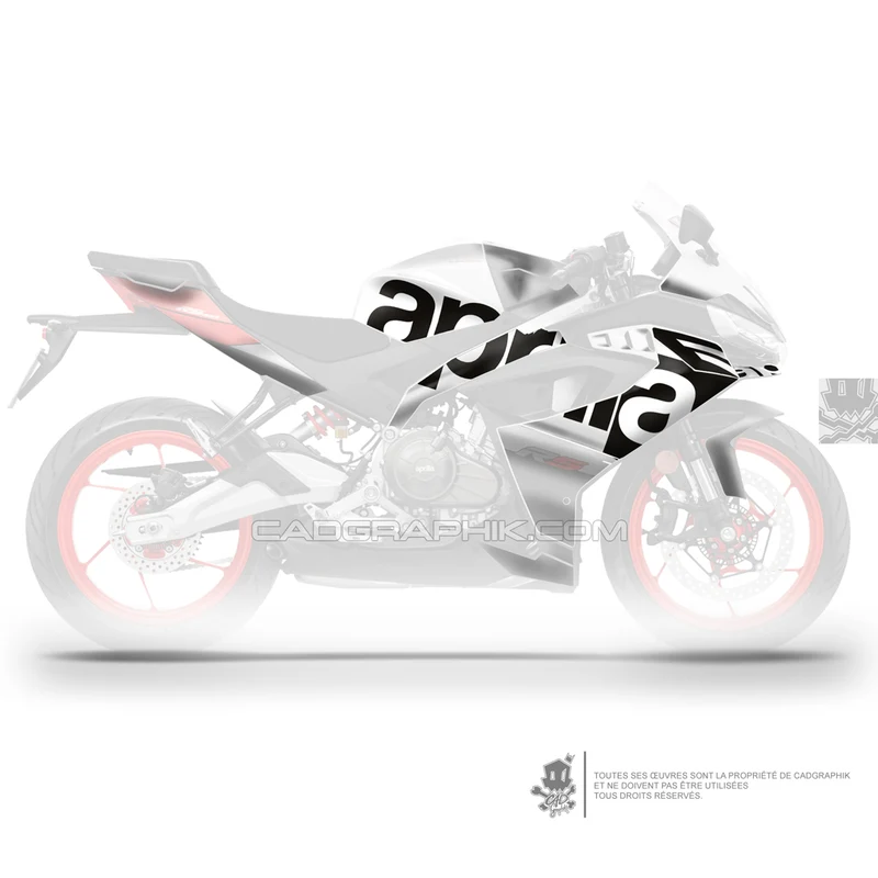 APRILIA KIT DÉCO - RS 457 PACK LOGO - WHITE - ONLY X