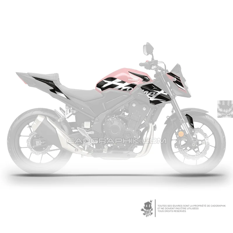 KIT DÉCO HONDA CB500 HORNET SCRIPT - WHITE