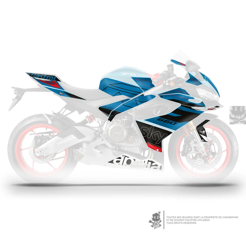 APRILIA KIT DÉCO - RS 660 - SKY MARLIN - ONLY 50