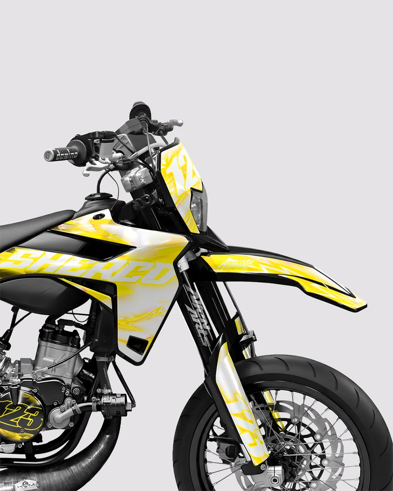 RUSH - Kit deco SHERCO 50cc - Jaune