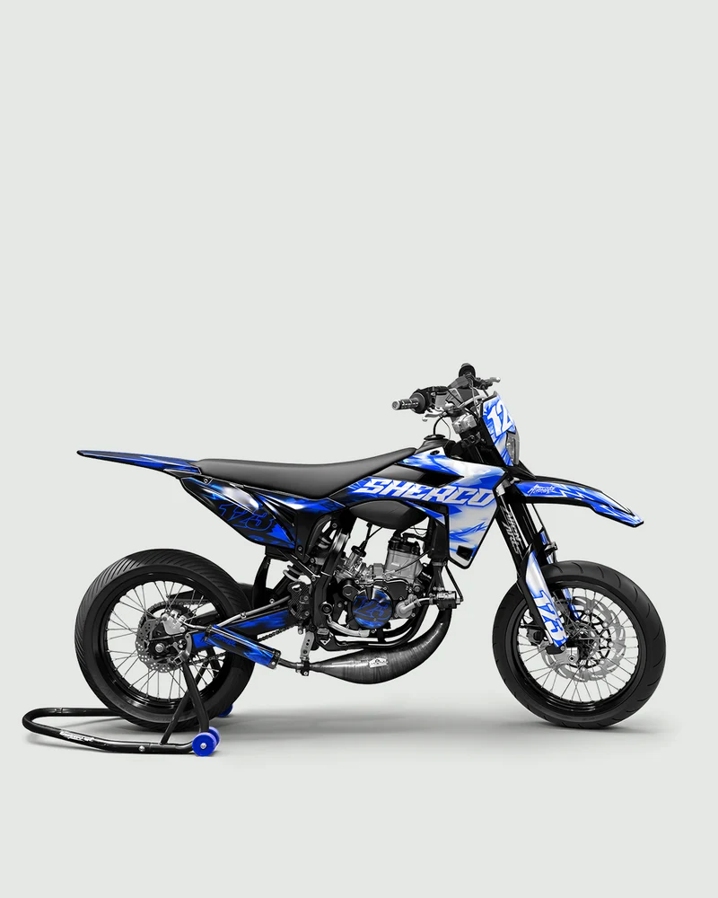 RUSH - Kit deco SHERCO 50cc - Bleu