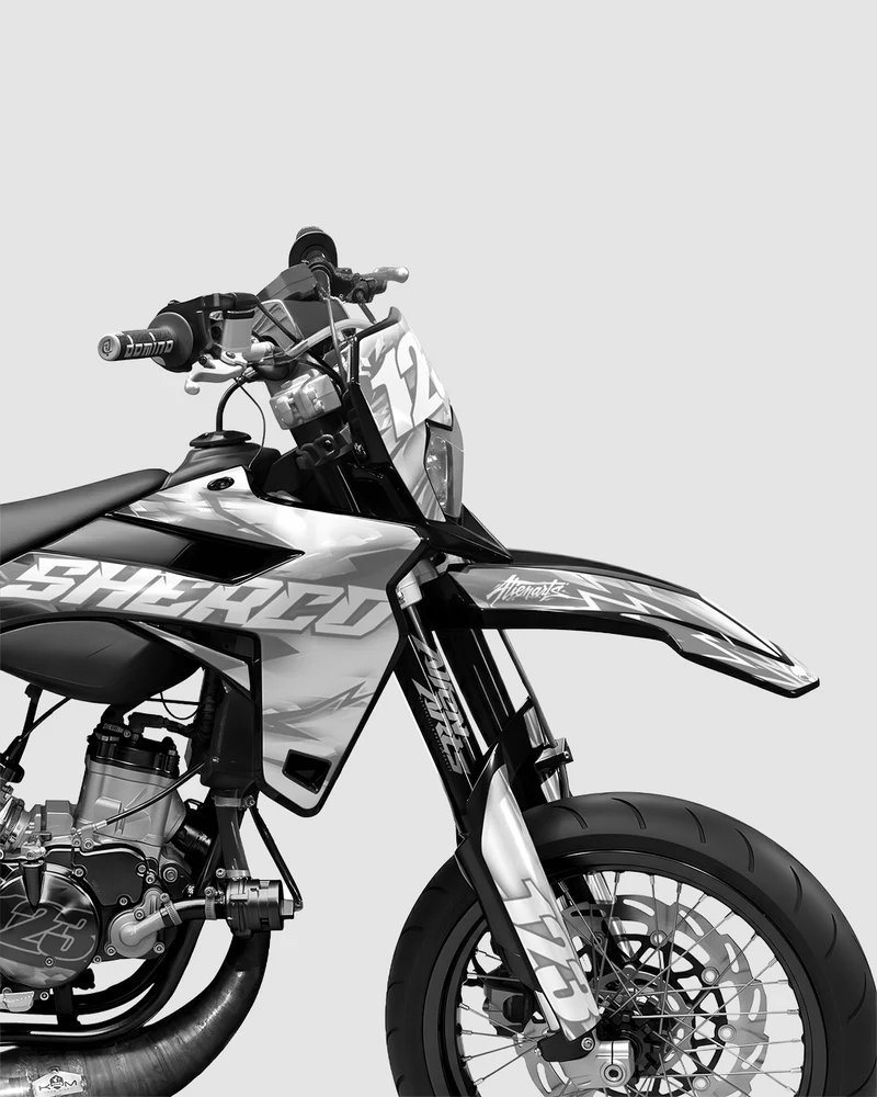 RUSH - Kit deco SHERCO 50cc - Blanc