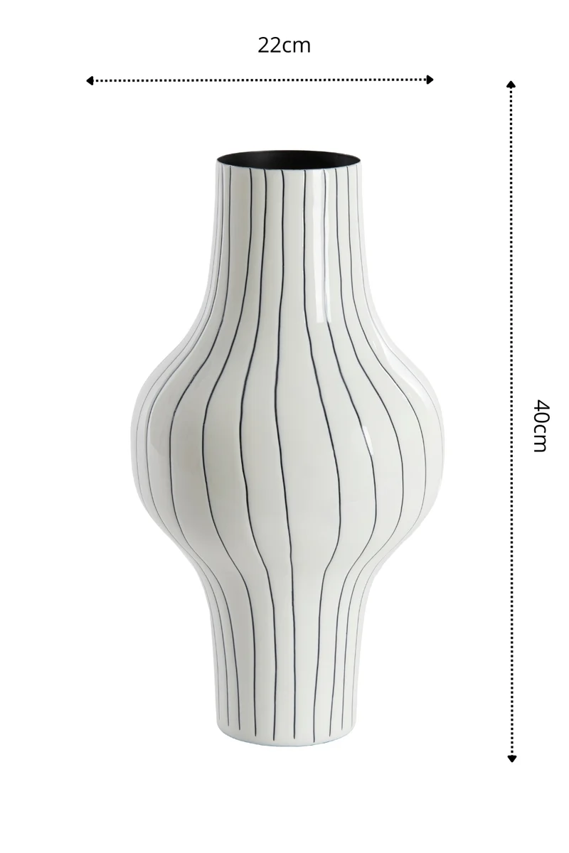 Vase Sindo 40x22 cm Weiß