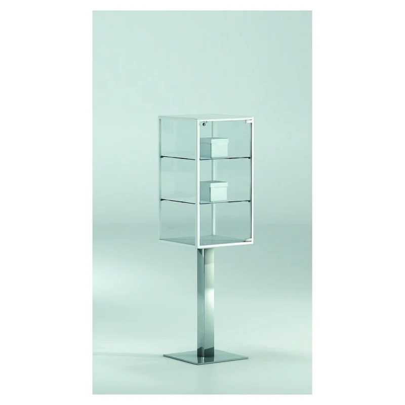Casa Padrino Luxus Präsentationsvitrine 43 x 43 cm H. 157 cm - Ladeneinrichtung - Boutique Möbel - Made in Italy