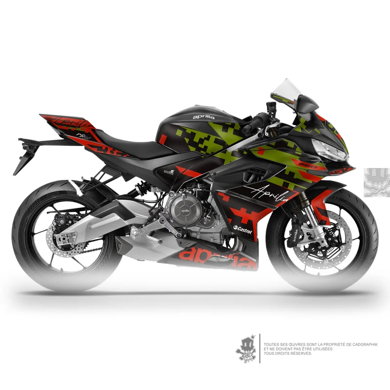 APRILIA KIT DÉCO - RS 660 - PIX -CAM RED- ONLY 50
