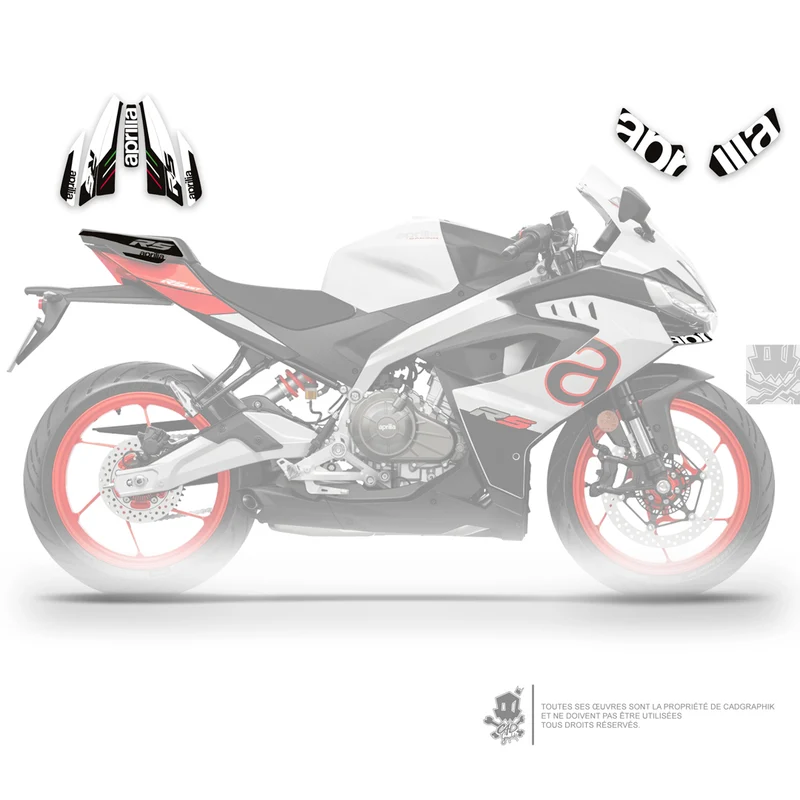 APRILIA - RS 457 WHITE PACK LOGO