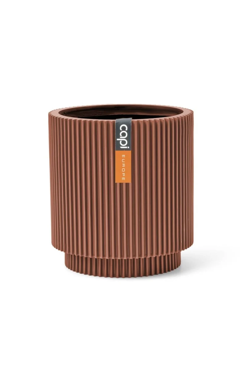 Capi Blumentopf Groove Cylinder 15x17 Merlot Rot